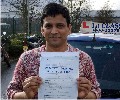  Manish with Driving test pass certificate